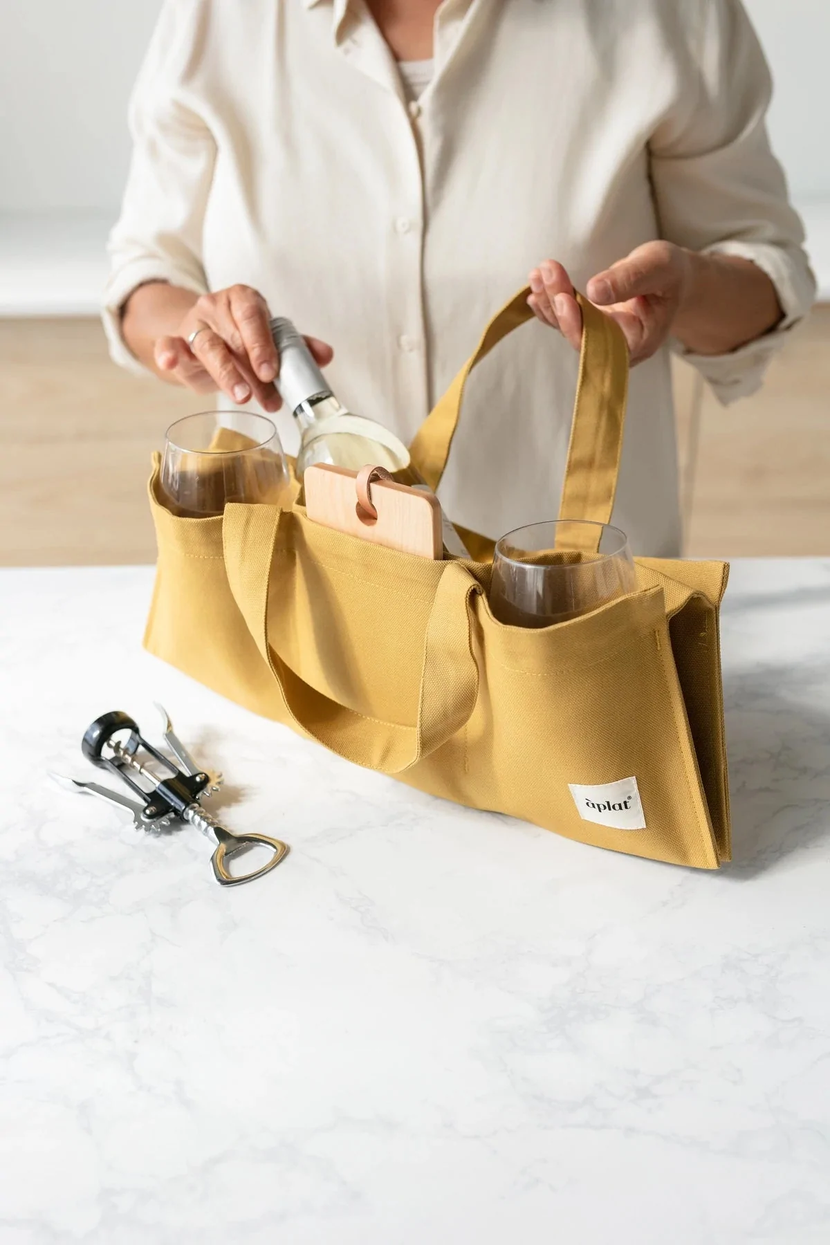 organic picnic tote from aplat on made trade organic gifts