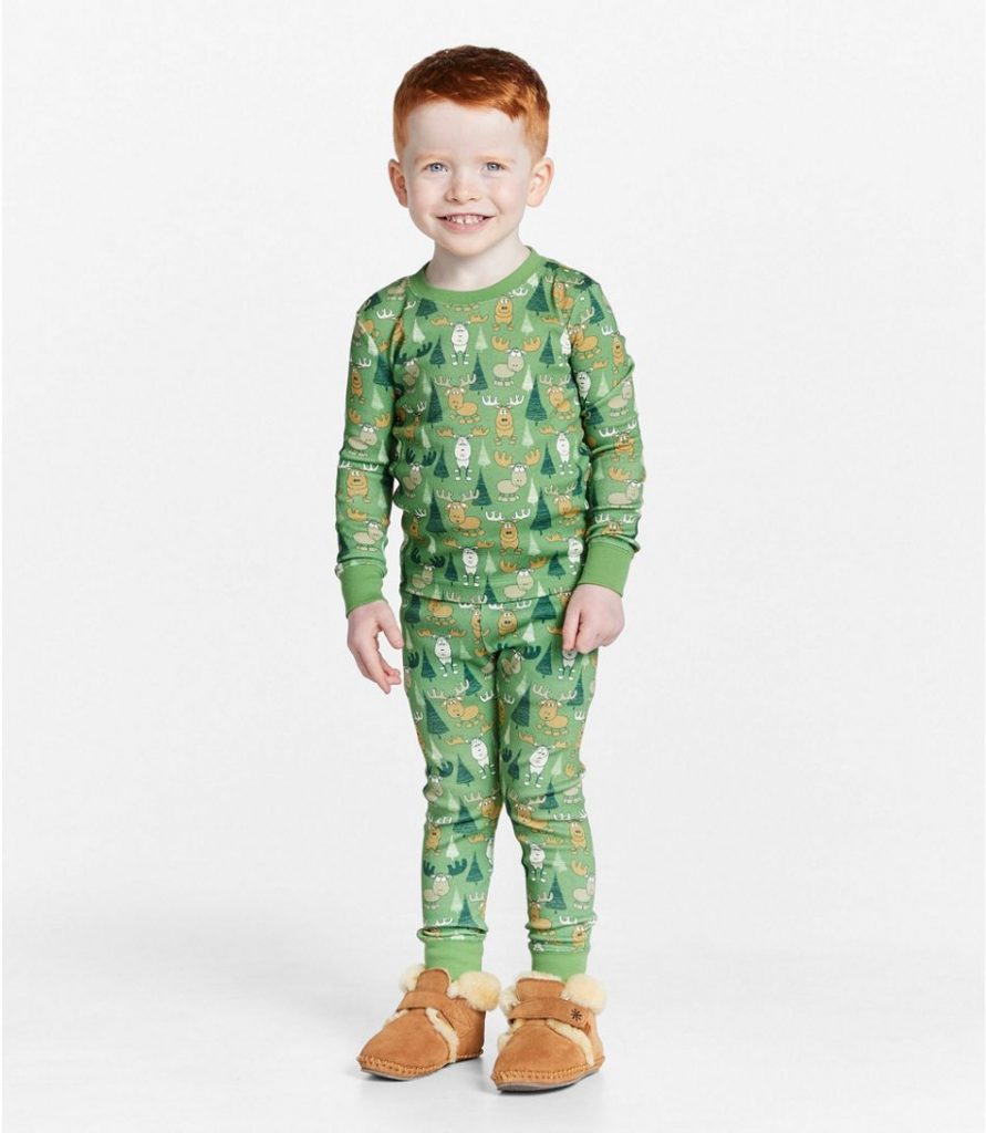 organic cotton christmas onesies for kids from LL BEAN