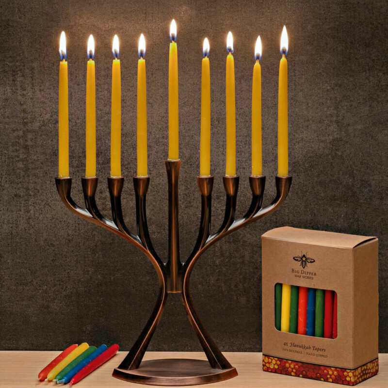 hanukkah beeswax candles from garrett wade