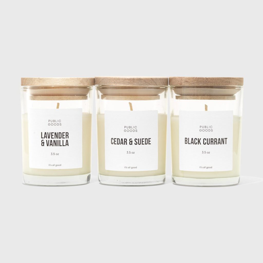 non toxic vegan soy candles from public goods