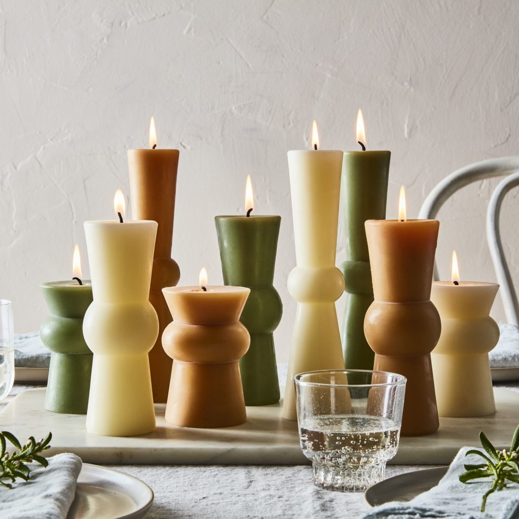 unscented beeswax candle pillars