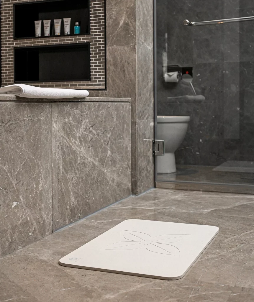 natural diatomaceous earth stone bath mat from minihome