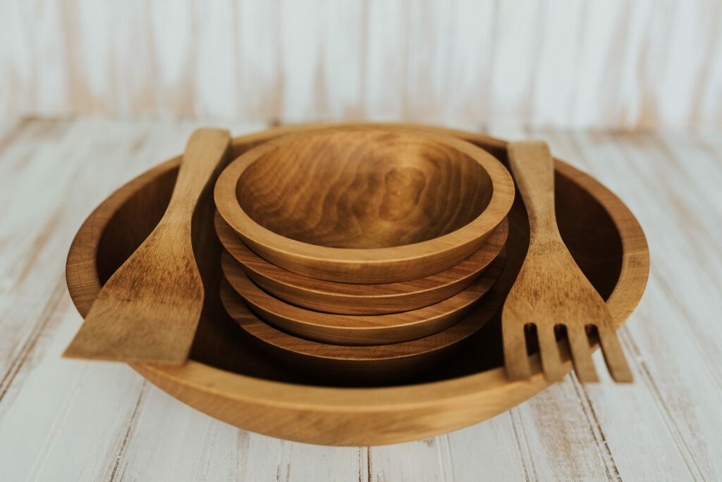 natural wood plates and bowls from holland bowl mill