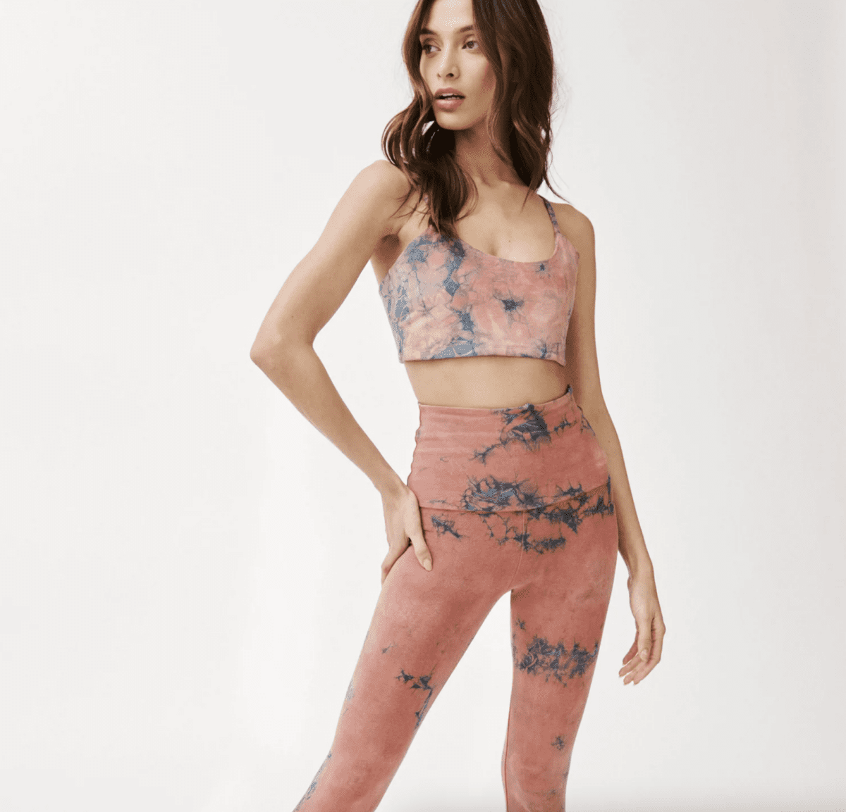 a woman wearing an organic activewear from groceries apparel