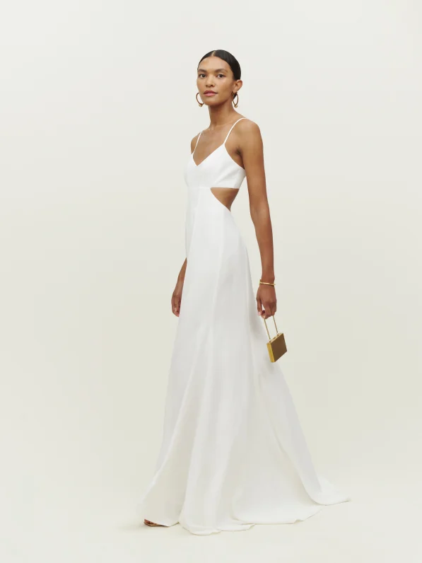 sustainable natural wedding dresses from reformation