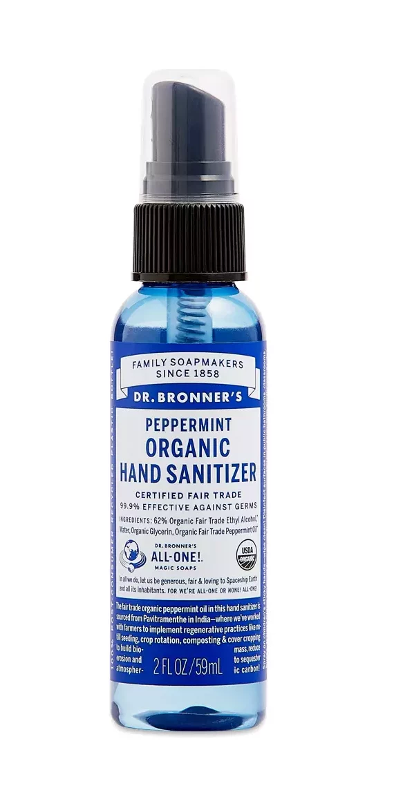 organic hand sanitizer from dr. bronner's