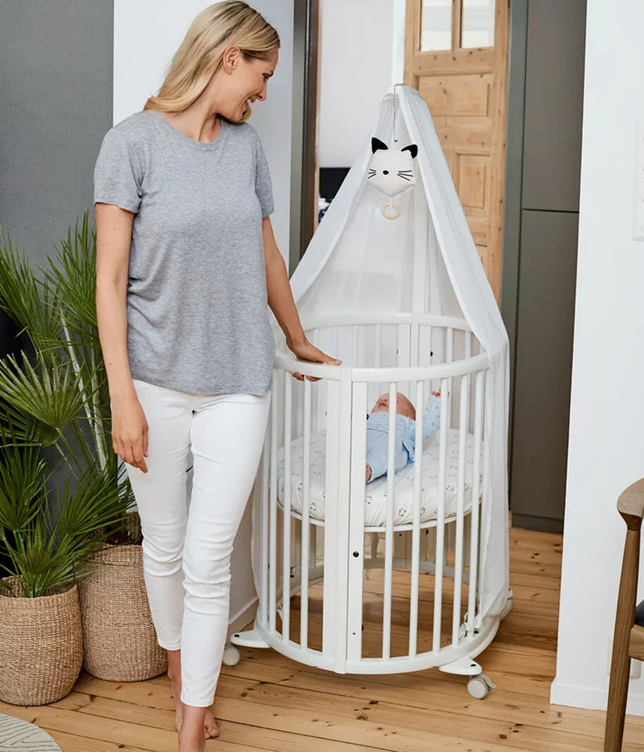 non toxic oval crib from stokke