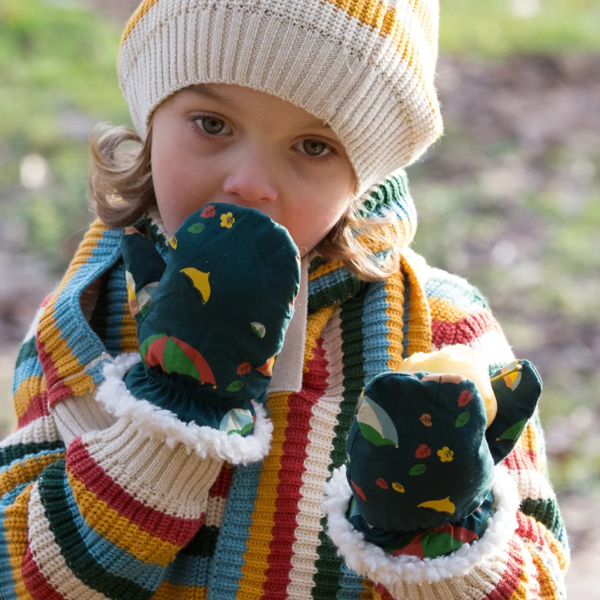 organic cotton winter gloves for kids from little green radicals