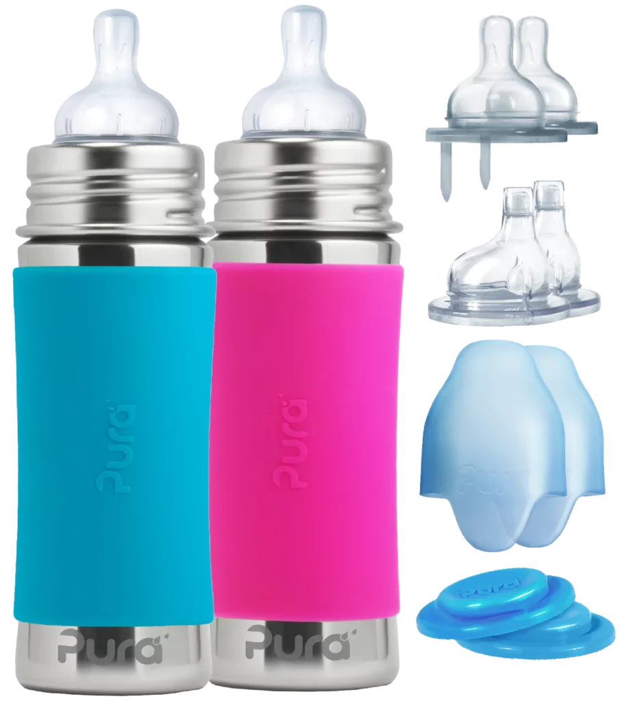 non-toxic plastic-free baby bottles from Pura