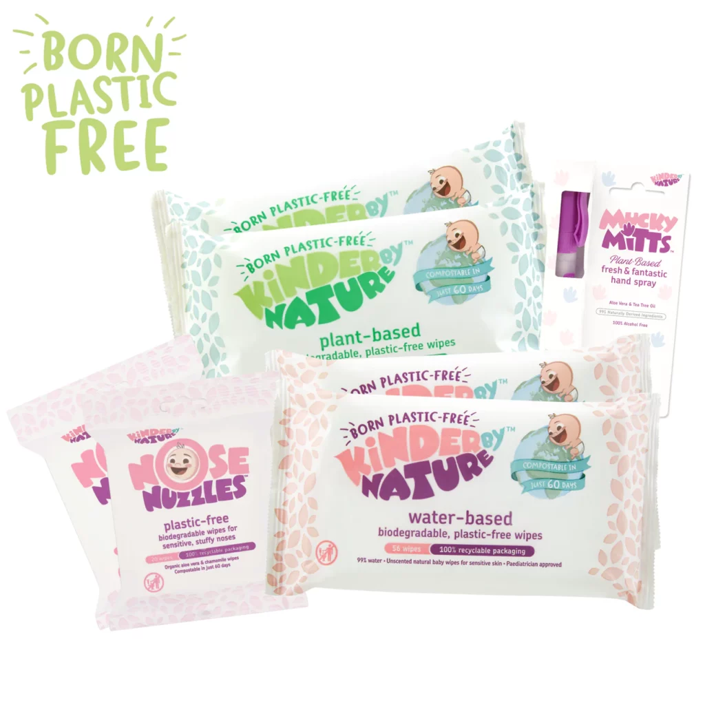 kinder by nature plastic free baby wipes