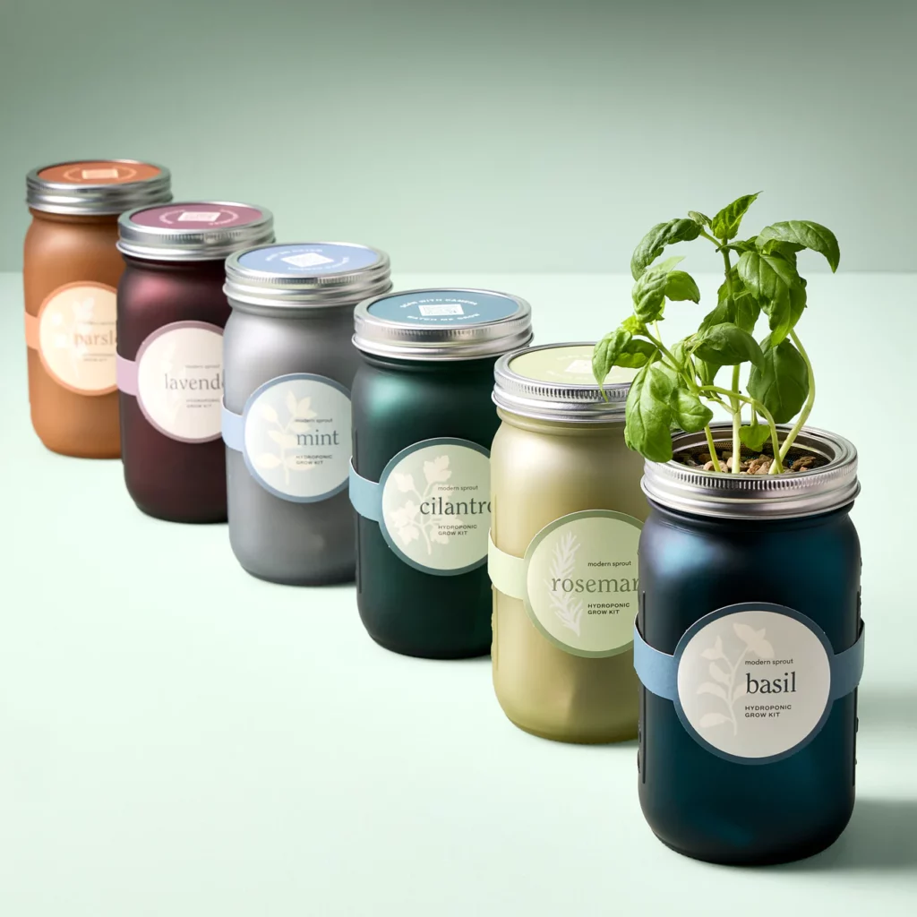 mason jar herb garden