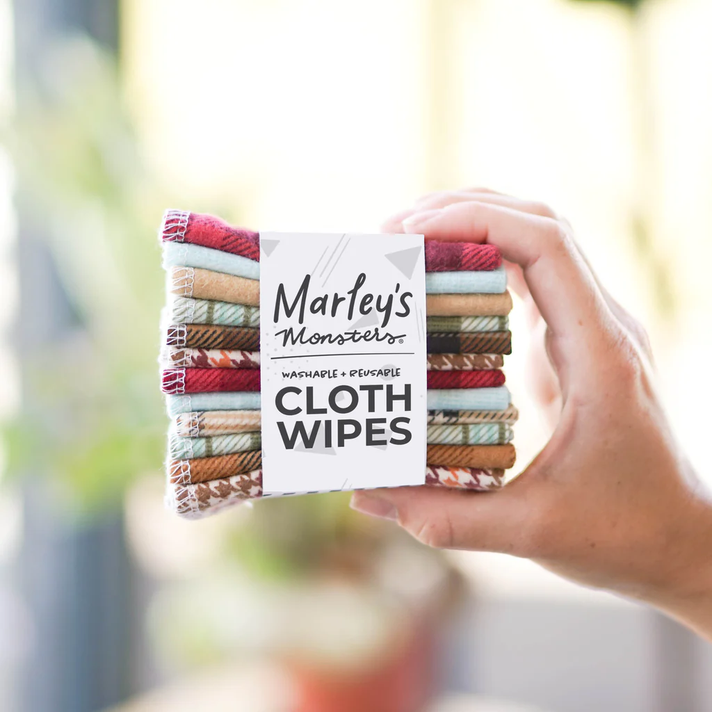 organic reusable baby wipes from Marley's Monsters