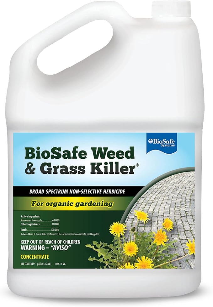 an image of BioSafe Weed & Grass Killer for organic gardening