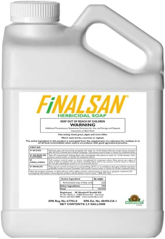 a gallon of Final San's glyphosate-free Herbicidal Soap