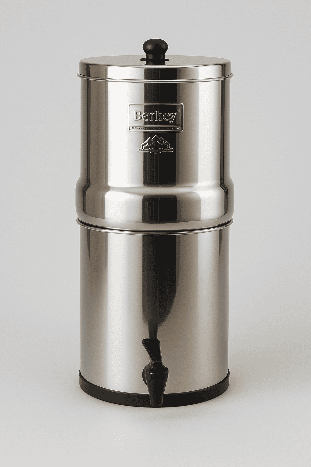 a picture of Berkey Water Filter in a metallic color